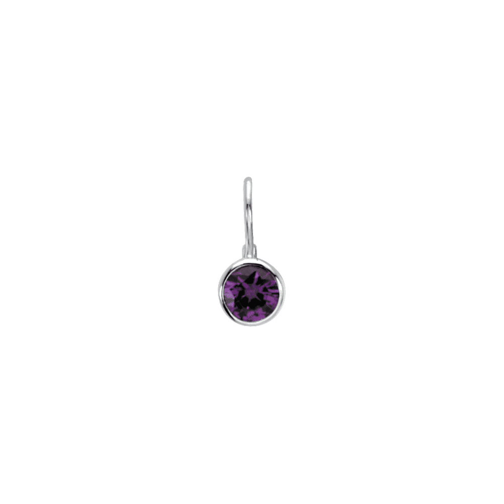 Birthstone Charm Amethyst Sterling Silver Starlust