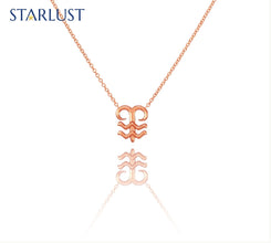 Aquarius and Aries Necklace Rose Gold Starlust