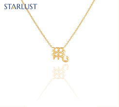 Aquarius and Scorpio Necklace Yellow Gold Starlust