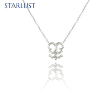 Aquarius and Aries White Gold Necklace Starlust