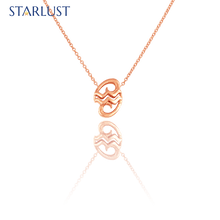 Custom 14k rose gold Aquarius and Cancer Necklace Starlust