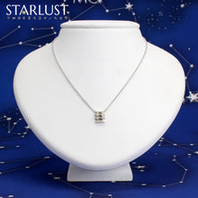 Aquarius and Gemini Necklace White Gold Starlust