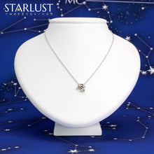 Aquarius and Leo Compatibility Necklace White Gold Starlust 