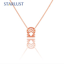 Aquarius and Libra Necklace Rose Gold Starlust