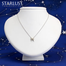 Aquarius and Pisces Necklace White Gold Starlust
