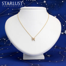 Aquarius and Pisces Necklace Yellow Gold Starlust