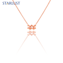 Custom 14k rose gold Aquarius and pendant Necklace Starlust