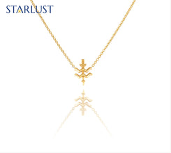 Aquarius and Sagittarius Necklace Yellow Gold Starlust