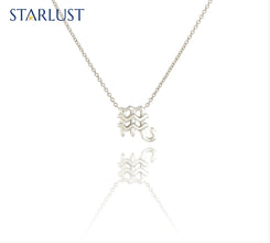 Aquarius and Scorpio Compatibility Necklace White Gold Starlust 