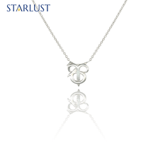 Aries and Capricorn Necklace White Gold Starlust