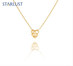 Aries and Capricorn Yellow Gold Necklace by Starlust Jewelry