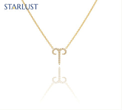Aries Diamond Necklace Yellow Gold Starlust