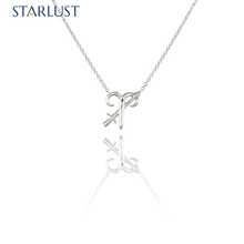 Aries and Sagittarius Necklace White Gold Starlust