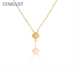Zodiac Aries and Taurus Yellow Gold Necklace Starlust