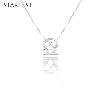 Cancer and Libra Necklace Sterling Silver Starlust