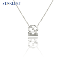 Cancer and Libra Necklace White Gold Starlust