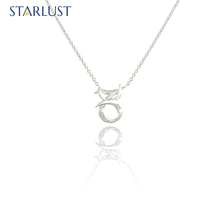 Capricorn and Taurus Necklace White Gold Starlust