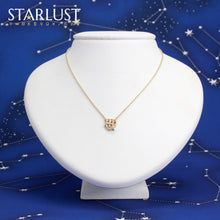 Capricorn and Virgo Necklace Yellow Gold Starlust
