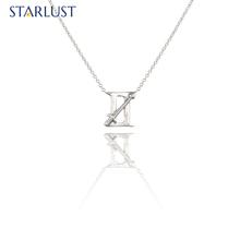 Gemini and Sagittarius Necklace White Gold Starlust 