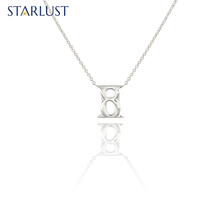 Gemini and Taurus Necklace White Gold Starlust 