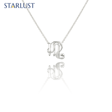 Leo and Scorpio Necklace White Gold Starlust