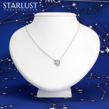 Custom 14k white gold Leo Virgo compatibility pendant Necklace, the perfect gift for astrology lovers