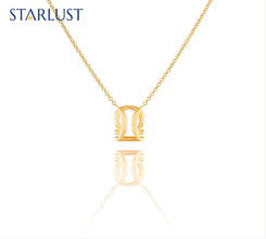 Libra and Pisces Necklace Yellow Gold Starlust