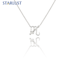 Custom 14k platinum gold Sagittarius Scorpio compatibility pendant Necklace, the perfect gift for astrology lovers