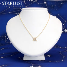 Custom 14k yellow gold Sagittarius Scorpio compatibility pendant Necklace, the perfect gift for astrology lovers