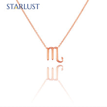 Custom 14k rose gold Scorpio compatibility pendant Necklace, the perfect gift for astrology lovers