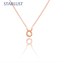 Custom 14k rose gold Taurus compatibility pendant Necklace, the perfect gift for astrology lovers