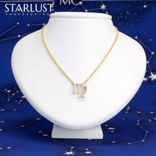 Custom 14k yellow gold diamond Virgo pendant Necklace, the perfect gift for astrology lovers. 