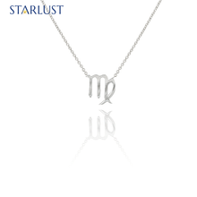 Custom platinum Virgo pendant Necklace, the perfect gift for astrology lovers. 
