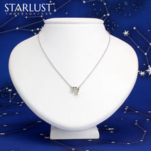 Custom 14K white gold Virgo compatibility pendant Necklace, the perfect gift for astrology lovers. 