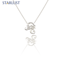 Aquarius and Leo Necklace White Gold Starlust