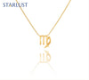 Custom 14k yellow gold Virgo pendant Necklace, the perfect gift for astrology lovers. 