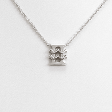 Aquarius and Gemini Necklace White Gold Starlust