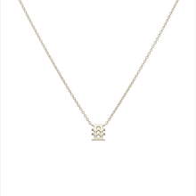 Aquarius and Gemini Necklace White Gold Starlust