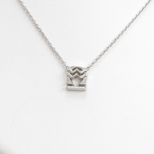 Aquarius and Libra Necklace White Gold Starlust
