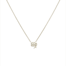 Aquarius and Virgo Necklace White Gold Starlust