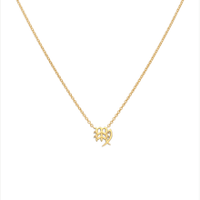 Aquarius and Virgo Necklace Yellow Gold Starlust