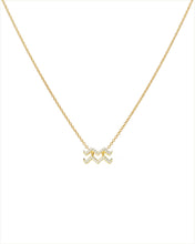 Aquarius Diamond Necklace Yellow Gold Starlust 