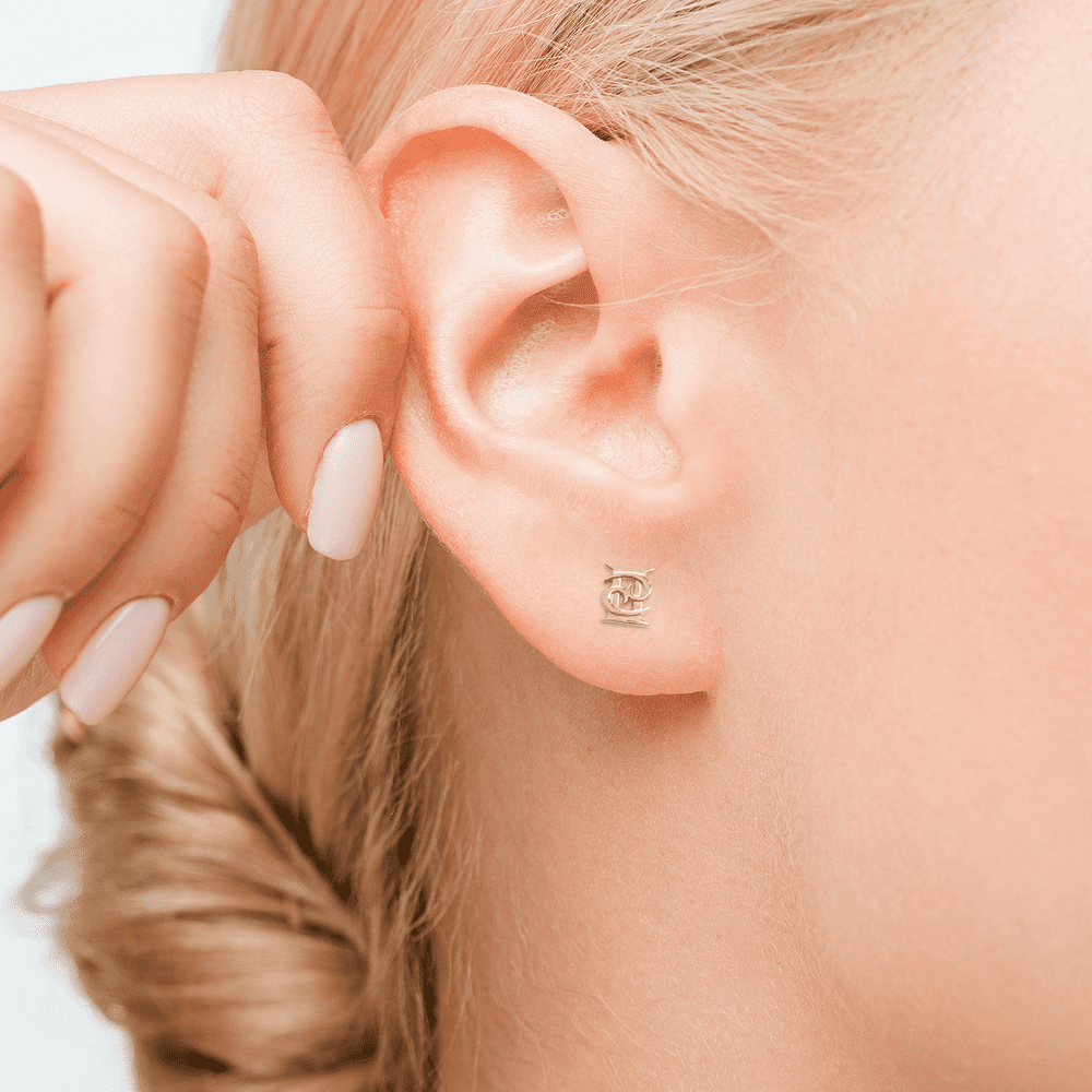 Cancer and Gemini Stud Earrings