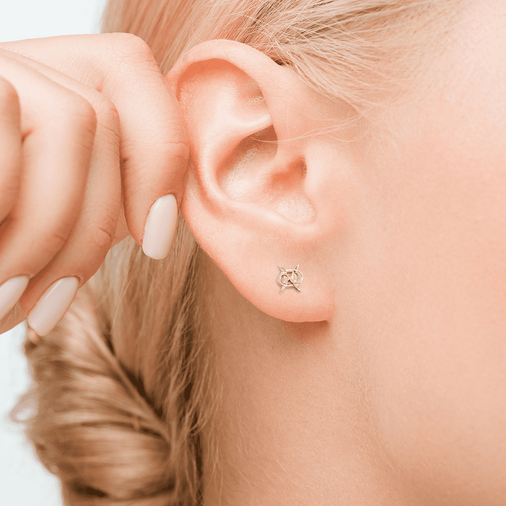 Cancer and Pisces Stud Earrings