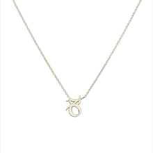Capricorn and Taurus Necklace White Gold Starlust