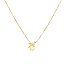 Capricorn and Taurus Necklace Yellow Gold Starlust
