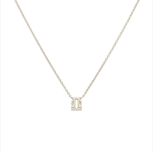 Gemini and Libra Necklace White Gold Starlust