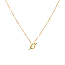 Custom 14k yellow gold Sagittarius Taurus compatibility pendant Necklace, the perfect gift for astrology lovers