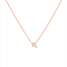 Custom 14k rose gold Scorpio compatibility pendant Necklace, the perfect gift for astrology lovers