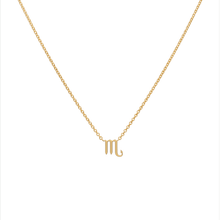 Custom 14k yellow gold Scorpio compatibility pendant Necklace, the perfect gift for astrology lovers